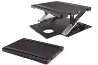 A-STAND Portable Laptop Computer Standing Desk and Tablet Holder Stand Case with 20 Adjustability Settings Black