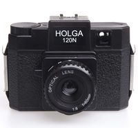 Holga 120N Medium Format Film Lomo Camera Toy Mini Instant Camera with Lens (Black)