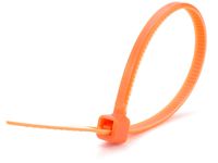 4 Inch Orange Miniature Nylon Zip Tie - MS3367-4-3 - 100 Pack