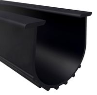 Loobani Garage Door Bottom Weather Stripping Rubber Seal Strip Replacement, 5/16" T Ends, 3 3/4" Width X 20 Feet Lenth (Black)