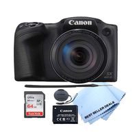 Canon PowerShot SX420 Digital Camera w/ 42x Optical Zoom - Wi-Fi & NFC Enabled (Black) Bundle with 64gb Memory Card