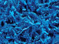 Crinkle Paper Shred for Packaging Gift Box/Basket Filler 2-Ounce Bag (Sky Blue)