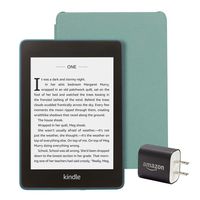 Kindle Paperwhite Essentials Bundle including Kindle Paperwhite - Wifi with Special Offers, Amazon Leather Cover, and Power Adapter