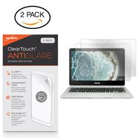 ASUS Chromebook Flip C302CA Screen Protector, BoxWave® [ClearTouch Anti-Glare (2-Pack)] Anti-Fingerprint Matte Film Skin for ASUS Chromebook Flip C302CA