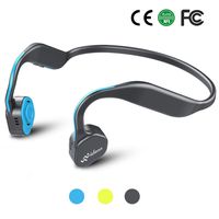 Bone Conduction Headphones, Bluetooth 5.0 Vidonn F1 Titanium Open Ear Wireless Sports Headset (Grey-Blue)
