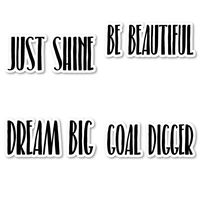 Just Shine with Your Goals Sticker Pack Stickers for Girls Stickers - 4 Pack - Sticker Vinyl Decal - Laptop, Phone, Tablet Vinyl Decal Sticker (4 Pack) S183315