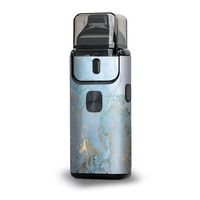 Skin Decal Vinyl Wrap for Aspire Breeze 2 II Vape Skins Stickers Cover/Teal Blue Gold White Marble Granite