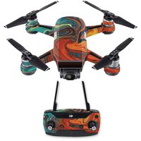 MightySkins Skin Compatible with DJI Spark Drone & Controller - Lava Water | Protective, Durable, and Unique Vinyl Decal wrap Cover | Easy to Apply, Remove, and Change Styles | Made in The USA