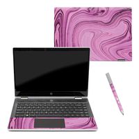 MightySkins Skin Compatible with HP Pavilion x360 14" (2018) - Pink Thai Marble | Protective, Durable, and Unique Vinyl Decal wrap Cover | Easy to Apply, Remove, and Change Styles | Made in The USA
