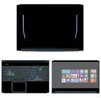 Decalrus - Protective Decal Black Skin Sticker for Acer Predator Helios 300 PH315-52 (15.6" Screen) case Cover wrap ACprdator_Helio_300_PH315-52-90