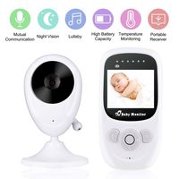 Baby Monitor, VIBOOS 2.4" LCD Video Baby Monitor with Digital Camera, Night Vision, Two-Way Audio, Temperature Sensor, Lullabies, Wide Range and Long Battery Life