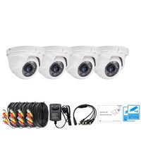 LONNKY 4-Pack 1080P TVI Analog Dome Cameras Kit (Including Power Supply, Splitter and Video/Power Extension Cable), 3.6mm Lens 80ft Night Vision HD CCTV Waterproof Security System