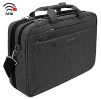 KROSER Laptop Bag 15.6 inch Briefcase Laptop Messenger Bag Water Repellent Computer Case Tablet Sleeve with RFID Pockets for College/School/Business/Women/Men-Charcoal Black