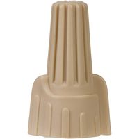 Morris Products Winged Twist Connectors - For Connecting Electrical Wiring - Flame Retardant Housing, Heavy Duty - Tan - Max: 3 #10, Min: 3 #22 Wire Combinations - Pack of 100