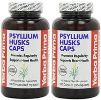 Yerba Prima Psyllium Husks , 625 Mg, 180 Capsules (2 pck)