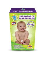 Mighty Clean Baby Disposable Diaper Bags with Light Powder Scent (200 Bags)