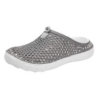 Men's Casual Camo Flip Flops, Antiskid Flats Platform Slippers Lightweight Breathable Beach Hole Shoes Sandals Size 7.5-10 (Black, US:8)