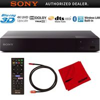Sony BDP-S6700 4K Upscaling 3D Streaming Blu-ray Disc Player with Dolby TrueHD and DTS Master Audio Bundle with Deco Gear 6 ft High Speed HDMI 2.0 Cable and Microfiber TV Screen Cloth