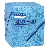 Kimtech 33560 KIMTEX Wipers, 1/4 Fold, 12 1/2 x 13, Blue, 66/Box, 8 Boxes/Carton