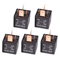 ESUPPORT 5Pack Heavy Duty Car Automotive DC 12V 80A Relay Switch 4Pin SPST Copper 9.5mm Terminal Kit