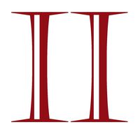 hBARSCI II - Roman Numerals Vinyl Decal - 5 Inches - for Cars, Trucks, Windows, Laptops, Tablets, Outdoor-Grade 2.5mil Thick Vinyl - Dark Red