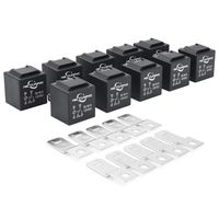 MICTUNING 10 Pack SPDT Relays - DC 12V 30/40 Amp 5 Pin LED Light Bar Replacement Relays