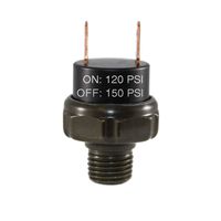 CompStudio 120-150 PSI Air Pressure Switch Tank Mount Type Thread 1/4" NPT 12V/24V for Train/Air Horn
