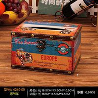 T-ZJHC European Creative Retro Tissue Box Home Room Bedroom Napkin Tray Living Room Coffee Table Storage, Black