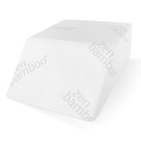 Zen Bamboo Elevating Leg Rest Pillow, Foam Wedge Pillow - Reduces Back Pain and Improves Circulation - Includes Removable Bamboo Blend Cover