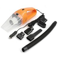 4000 PA Suction Portable Car Handheld Vacuum Dirt Cleaner Wet & Dry 12V 120W High Power Automotive Vehicle Auto Vac (Orange)