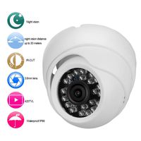 Security Camera, 420TVL Outdoor/Indoor Dome Camera with Infrared Night Vision, IP66 Waterproof Camera for Home Security (NTSC)
