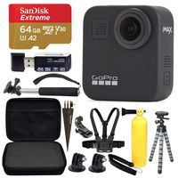 GoPro MAX 360 Sports Action Camera + SanDisk Extreme 64GB microSDXC + Top Value Bundle!