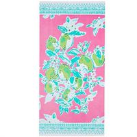 Onebycitess Beach Towel 100% Cotton 35''x70'' Soft Quick Dry Beach Blanket Bath Towel for Kids Adults(Lemon)