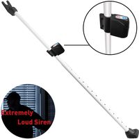 Securityman 2-in-1 Security Door Stopper with Alarm & Sliding Door Security Bar with 120db Loud Alert Siren - Durable & Rugged Iron, Sturdy on Most Floors & Windows (Protects Against Scratches)
