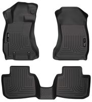 Husky Liners 99801 Black Weatherbeater Front & 2nd Seat Floor Mats Fits 2016-17 Crosstrek, 2012-16 Subaru Impreza