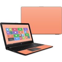 MightySkins Skin Compatible with HP 15t Laptop 15.6" (2017) - Solid Peach | Protective, Durable, and Unique Vinyl Decal wrap Cover | Easy to Apply, Remove, and Change Styles | Made in The USA