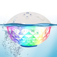 Pool Speaker with Colorful Lights, Portable Bluetooth Speaker IPX7 Waterproof, Floating Pool Speakers with Crystal Clear Stereo Sound Bluetooth Wireless 50ft Range for Pool Shower Beach Outdoors Home.