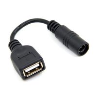 JSER 5V USB Female to DC Power Jack 5.5 2.1mm Charge Adpter Cable for Cell Phone & Tablet JSER