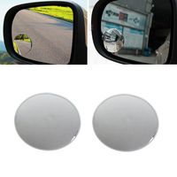 Kangnice 360° Frameless Wide Angle Round Convex Blind Spot Rearview Mirror Wide Angle Round Convex, Pack of 2