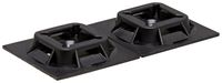 Panduit SGABM25-AT-C0 Super-Grip Adhesive Backed Cable Tie Mount, Pre-Installed Adhesive, Outdoors/High Temp, Weather Resistant Nylon 6.6, Acrylic Adhesive Mounting Method, Black (Pack of 100)