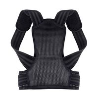 Fine Posture Corrector, Scoliosis Humpback Correction Belt, Adjustable Comfort Invisible Belt, Back Humpback Kyphosis, for Man Woman Adult Students Children (Black, M)