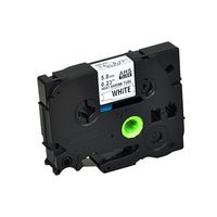 KCMYTONER 1 Pack Black on White Label-Making Tape Heat Shrinkable Tape Compatible for Brother HSe-211 HSe211 HS211 HS-211 5.8mm 1/4" 4.92 ft PT-E300 PT-H300 PT-E500 PT-E550W PT-P750WVP Label Maker