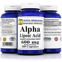 Mental Refreshment: Alpha Lipoic Acid 600mg 180caps (1 Bottle)