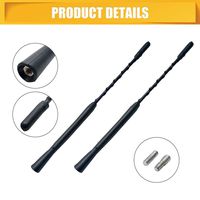 Car Antenna Replacement, MASO 9" Rubber Roof Auto Mast Whip Wing Radio Stereo Applicable To Car Models