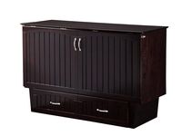 Atlantic Furniture Nantucket Murphy Bed Chest with Charging Station & Mattress, Queen, Espresso