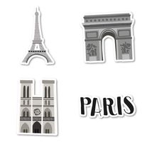 Paris Love Sticker Pack Paris Stickers - 4 Pack - Sticker Vinyl Decal - Laptop, Phone, Tablet Vinyl Decal Sticker (4 Pack) S183151
