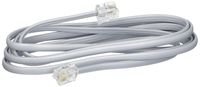 KEKANIU TeleDirect Premium Telephone Line Cord Heavy Duty RJ11, Silver Satin