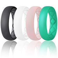 Egnaro Inner Arc Ergonomic Breathable Design, Silicone Wedding Ring for Women, Women's Silicone Wedding Band