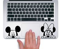 Mickey and Minnie Peeking Up Disney - Trackpad Apple Macbook Laptop Vinyl Sticker Decal