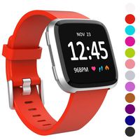 Humenn Bands Compatible with Fitbit Versa/Versa 2/Versa Lite/SE, Silicone Adjustable Replacement Classic Accessory Wristband Fitness Straps for Women Men